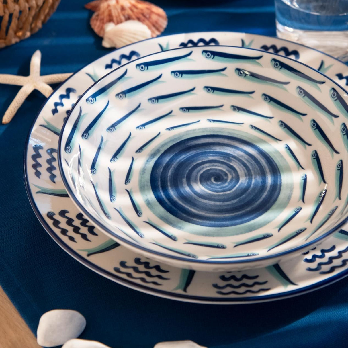 Servizio Piatti Mediterraneo 18 Pezzi in Porcellana - Excelsa