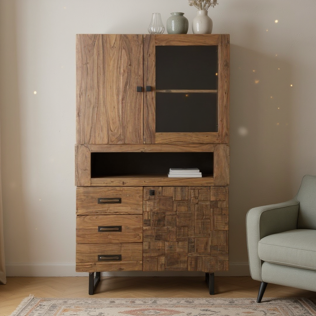 VETRINA MUMBAI (LEGNO DI ACACIA NILOTICA) - FERRETTI