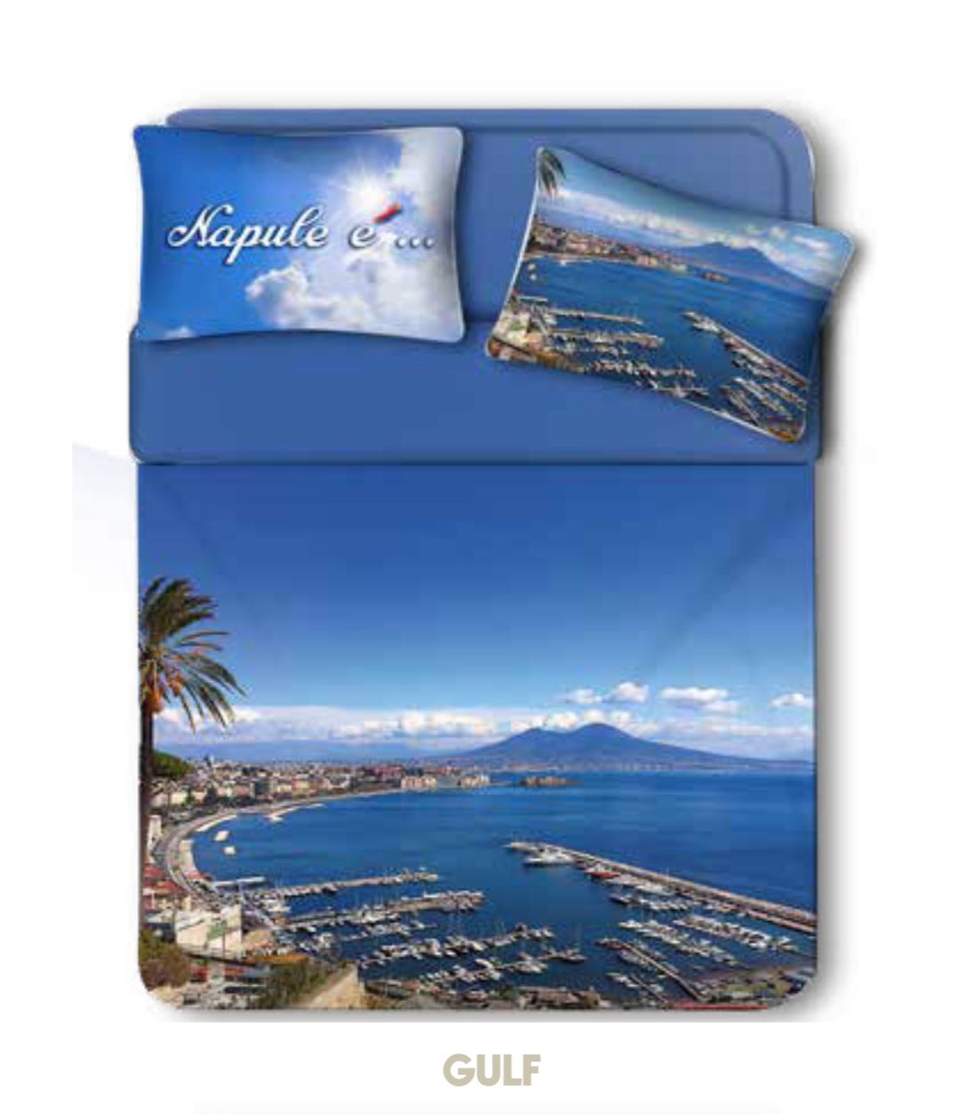 Completo Lenzuola Copriletto GULF by Biancaluna