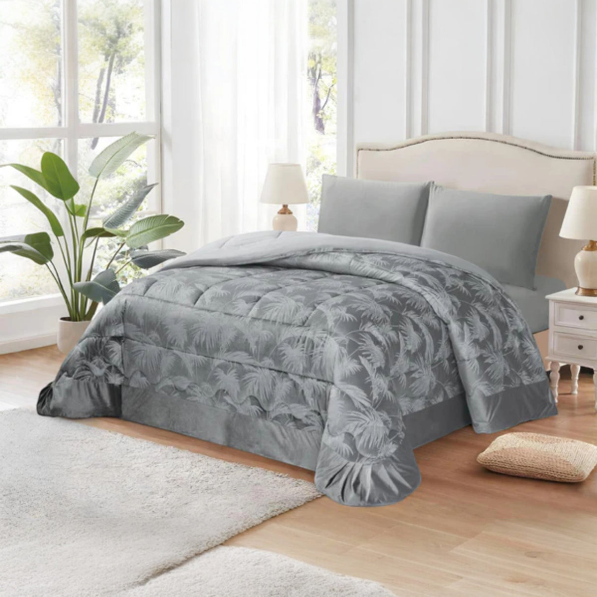 Trapunta Piumone Beatrice in Velluto Jacquard – il Filo