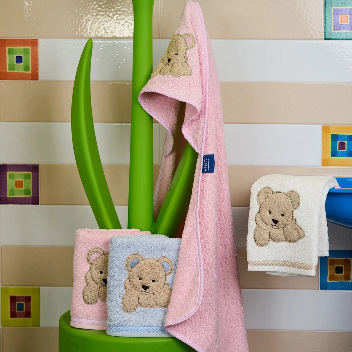 Accappatoio Quadrato Baby in Spugna 100% Cotone Baloo - Vingi