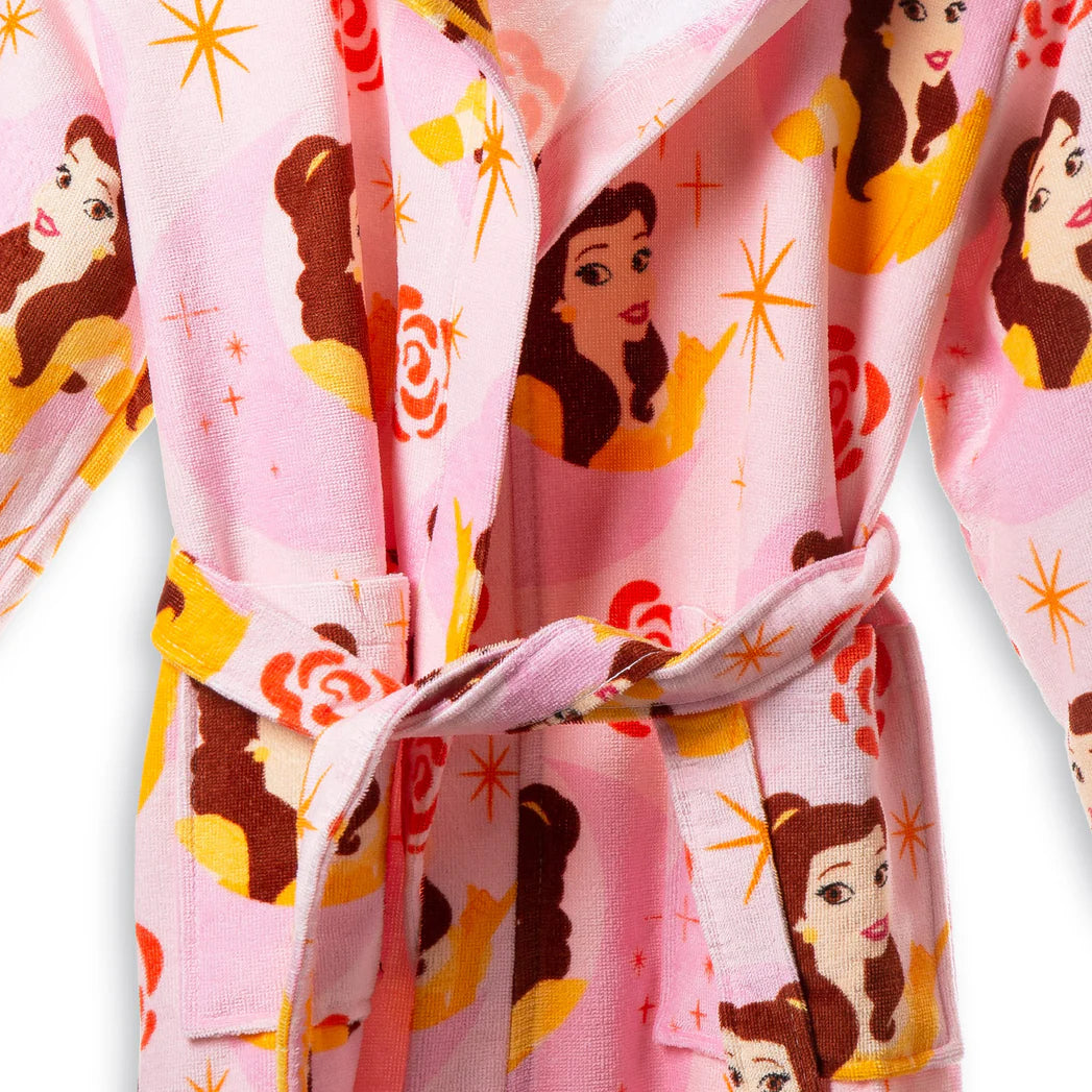 Accappatoio Con Cappuccio In Cotone Principesse Belle 2 a 10 Anni Disney - Caleffi