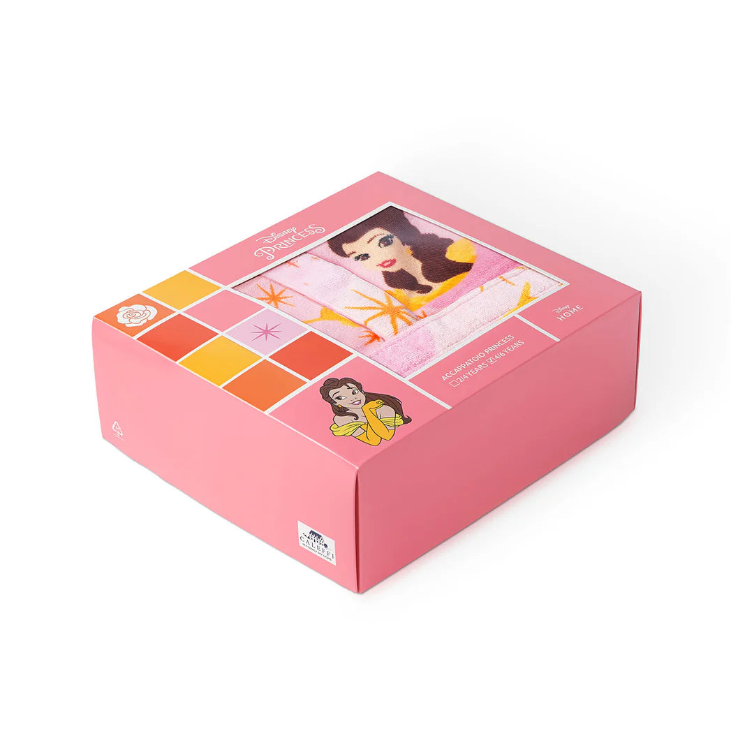 Accappatoio Con Cappuccio In Cotone Principesse Belle 2 a 10 Anni Disney - Caleffi
