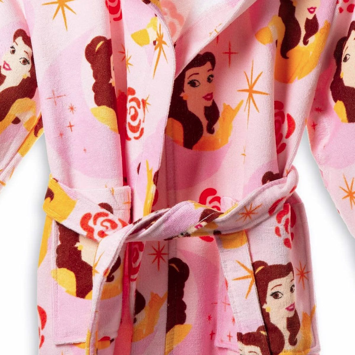 Accappatoio Con Cappuccio In Cotone Principesse Belle 2 a 10 Anni Disney - Caleffi