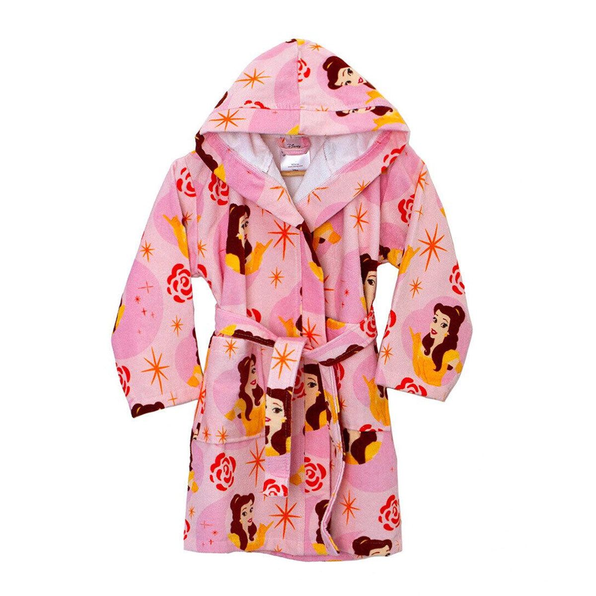 Accappatoio Con Cappuccio In Cotone Principesse Belle 2 a 10 Anni Disney - Caleffi