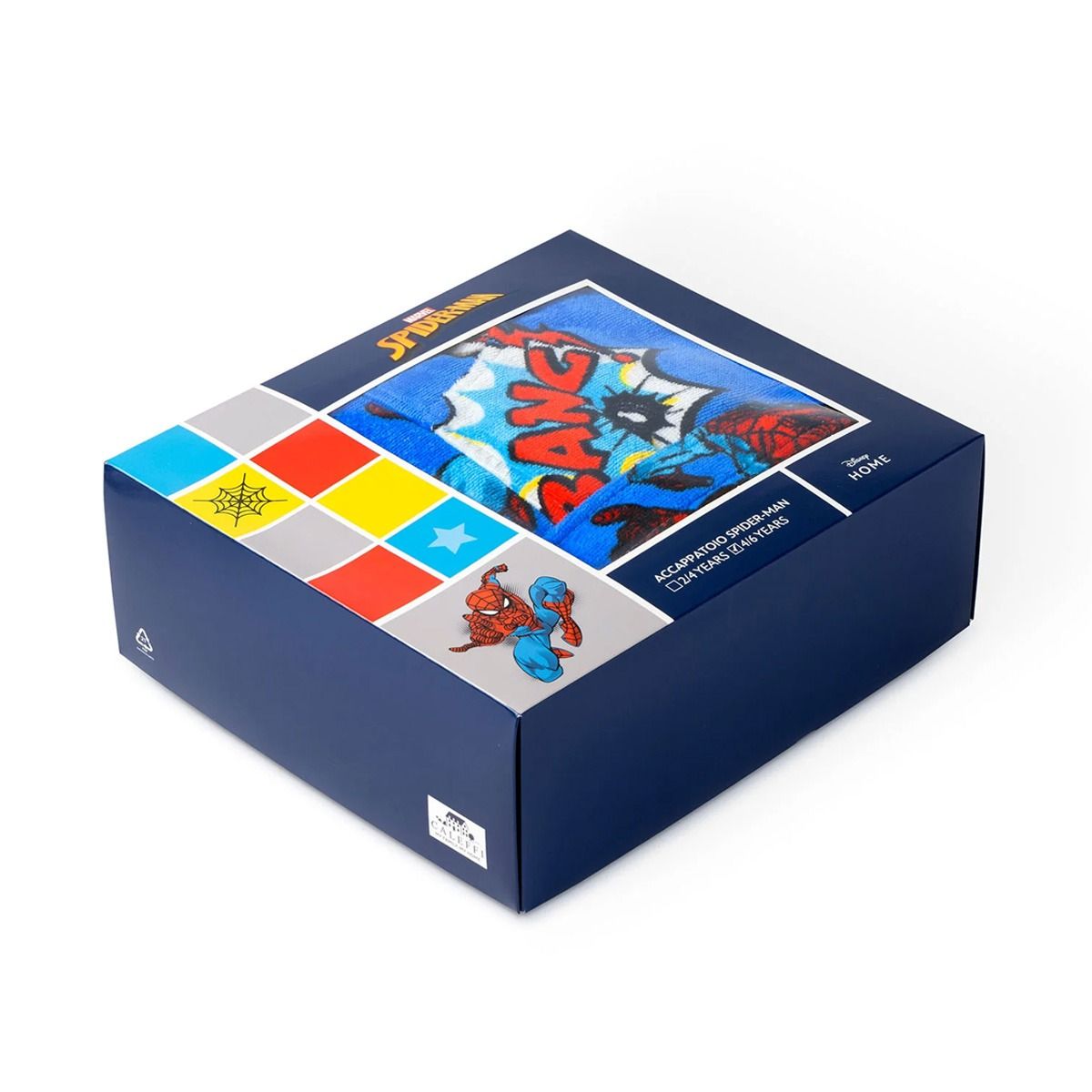 Accappatoio Con Cappuccio In Cotone Spider-Man Power 2 a 10 Anni Disney - Caleffi