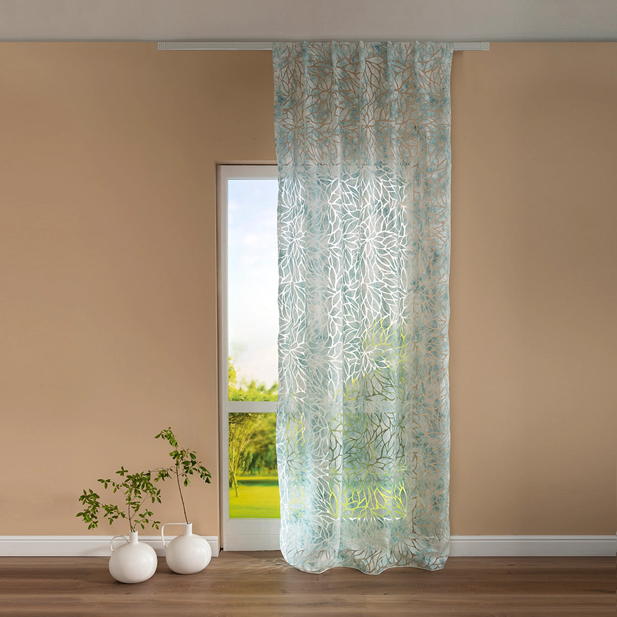 Pannello Tenda con Fascia Copri Bastone Baku Maè 145x290 cm/290x290 cm - Via Roma 60