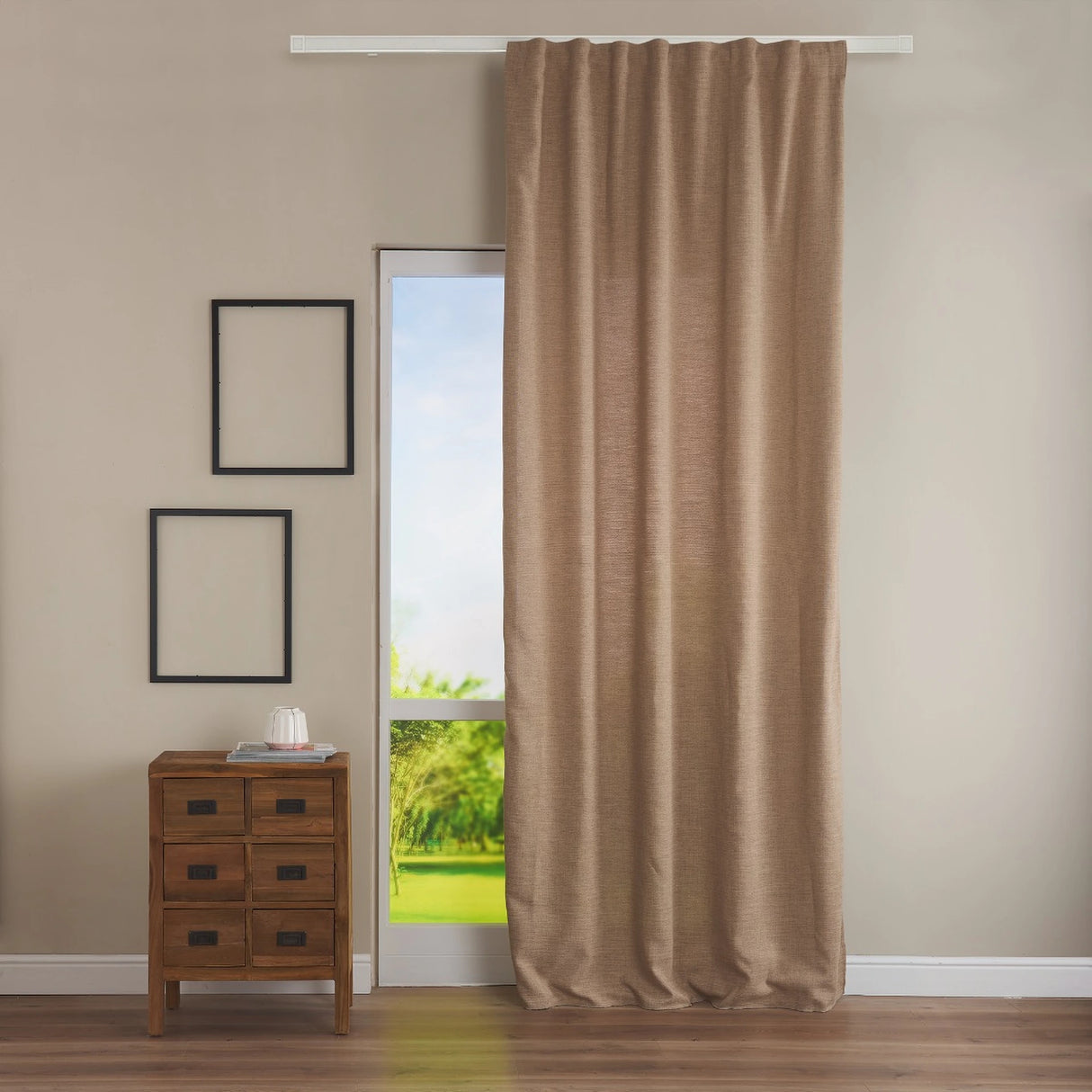 Pannello Tenda con Fascia Copri Bastone Corsica Maè 145x290 cm - Via Roma 60