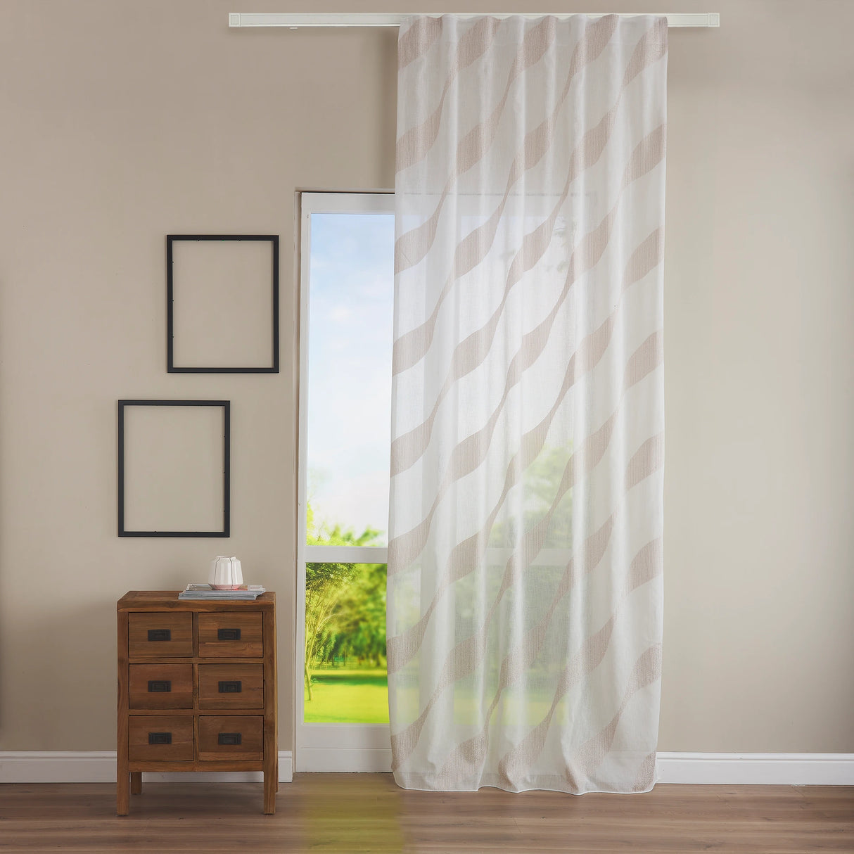 Pannello Tenda con Fascia Copri Bastone Debbie Maè 145x290 cm - Via Roma 60