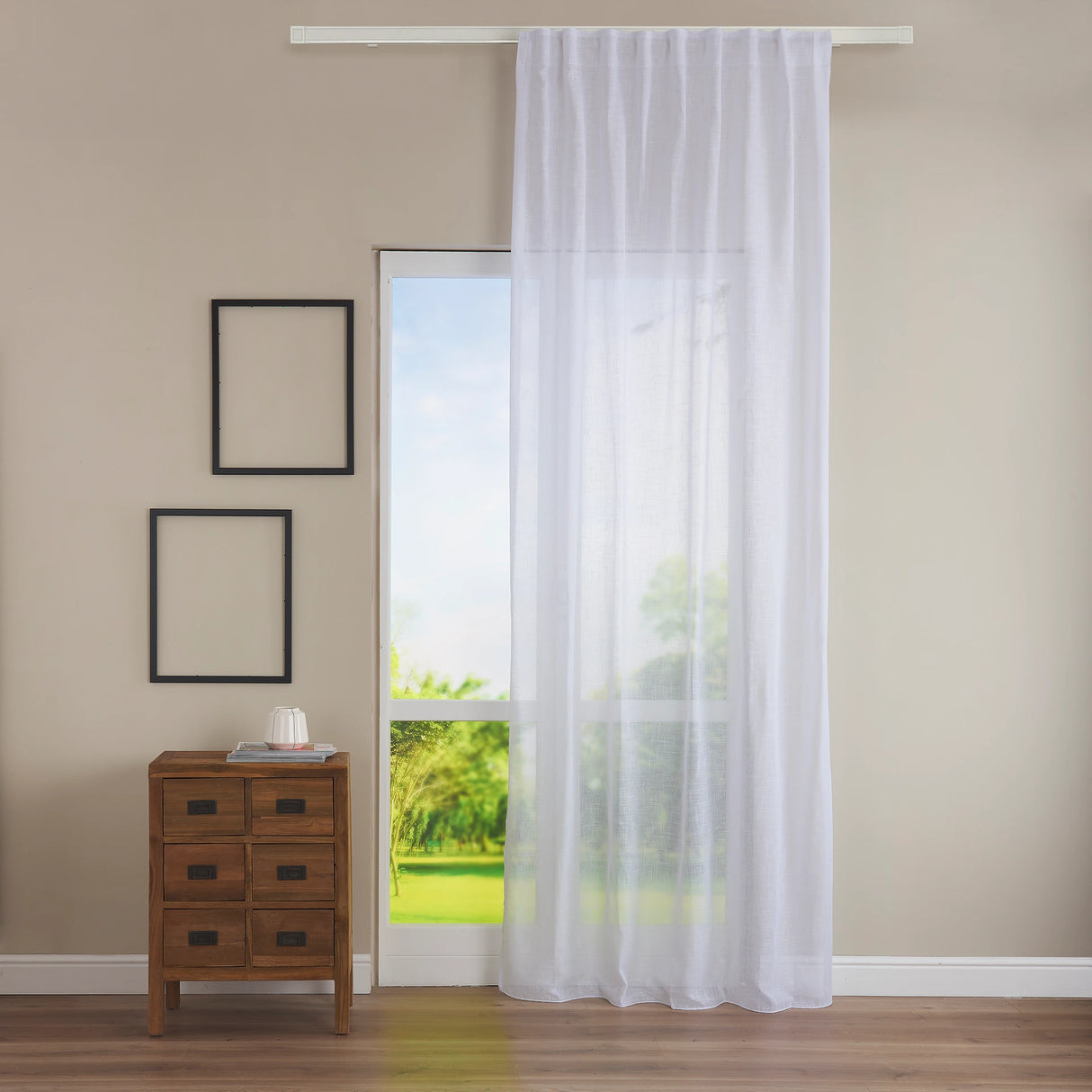 Pannello Tenda con Fascia Copri Bastone Ivanka Maè 145x290 cm - Via Roma 60