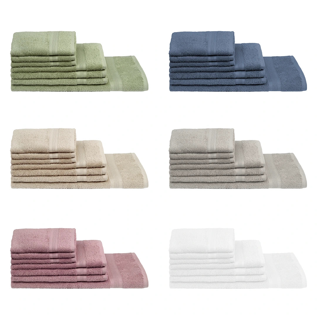 Set 3 Asciugamani Viso o 3 Ospite Colors – Vingi