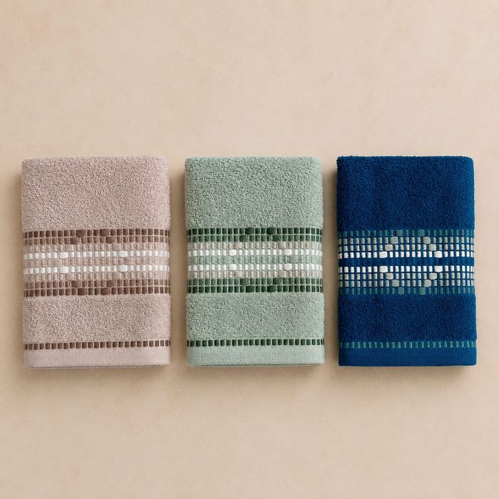 Set Asciugamani 3 Viso + 3 Ospite Bali 100% Cotone - Maestri Cotonieri Home