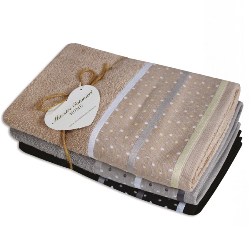 Set Asciugamani 3+3 TERRA By Maestri Cotonieri