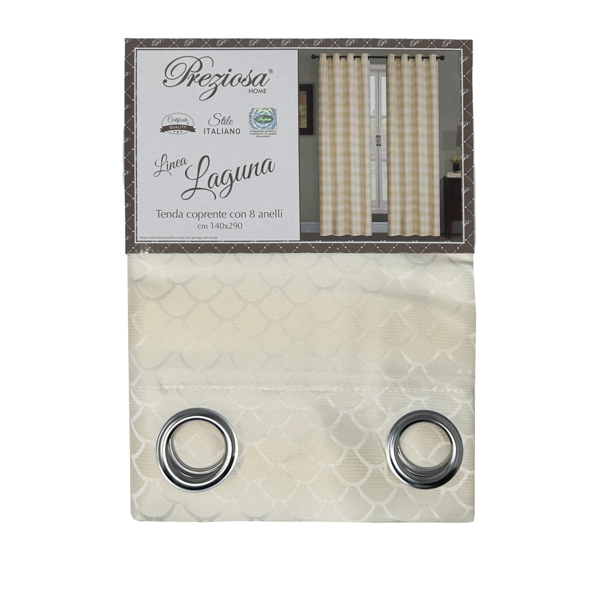 Tenda LAGUNA conchiglia 140x290 by Preziosa Home