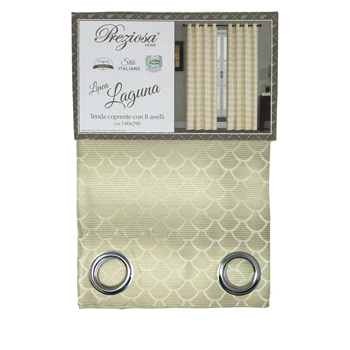 Tenda LAGUNA conchiglia 140x290 by Preziosa Home