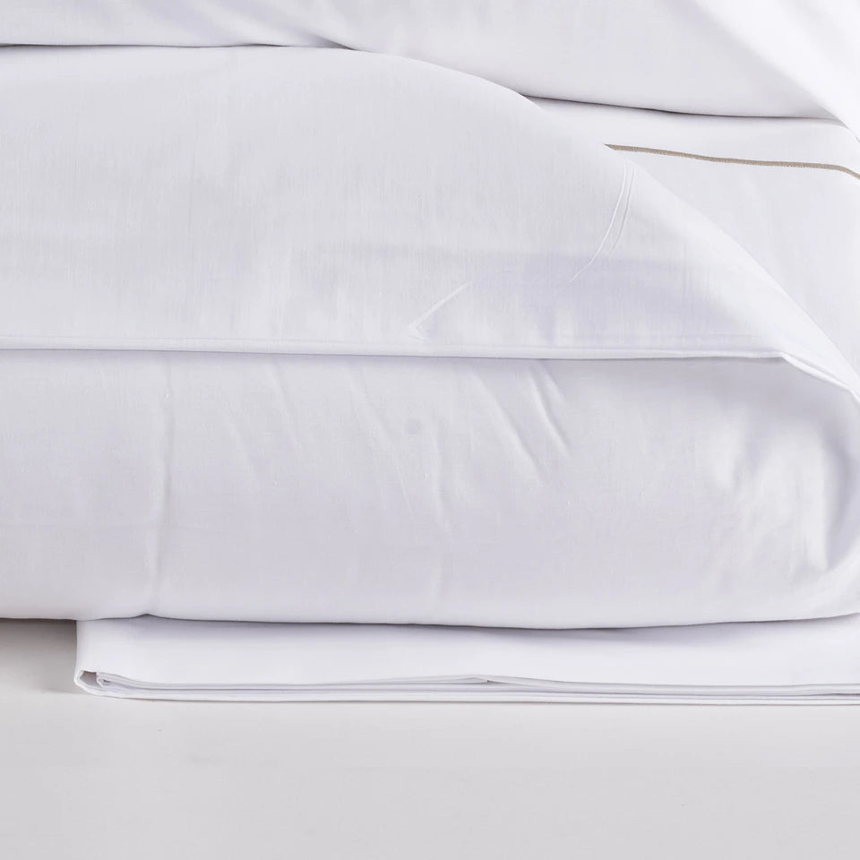 Completo Copripiumino Percalle Luxury Matrimoniale 200 TC in Puro Cotone – Via Roma 60