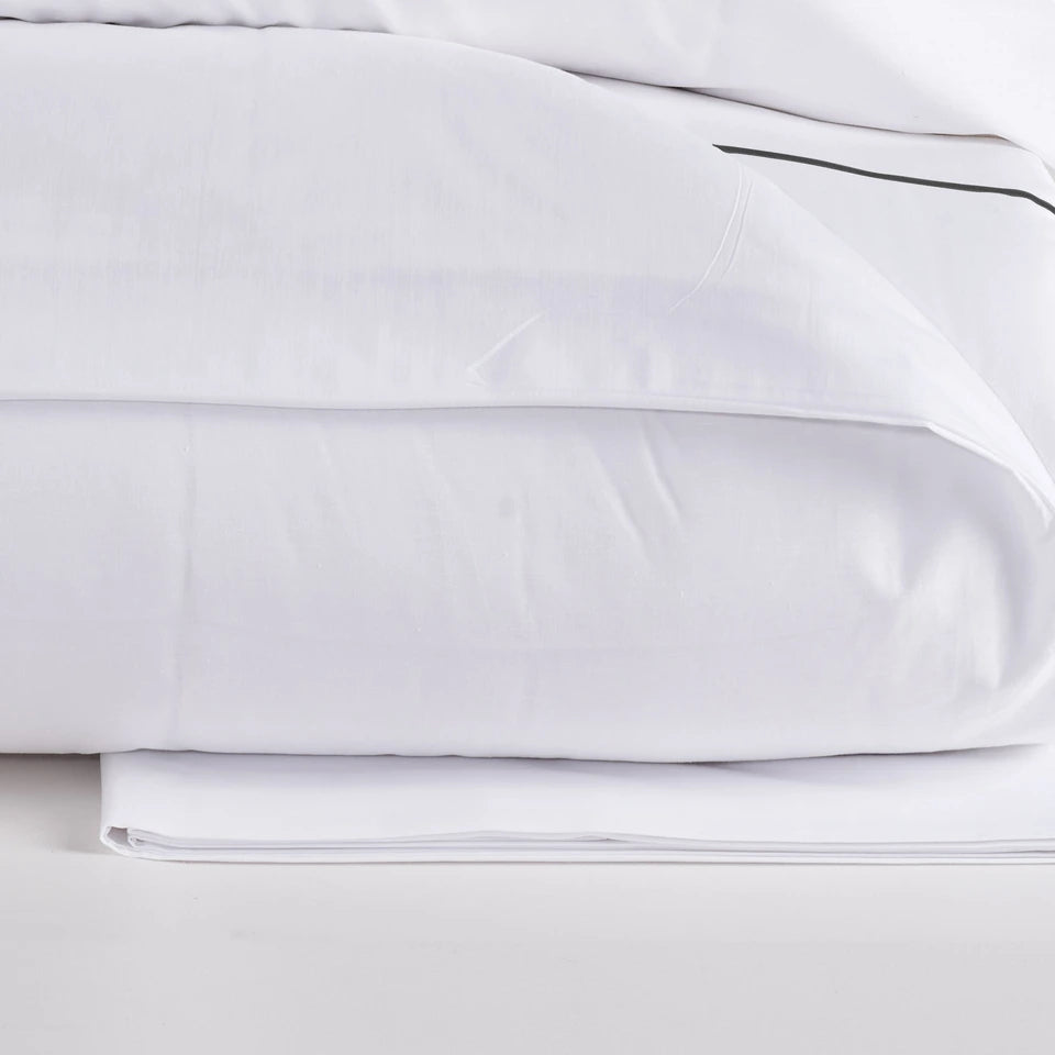 Completo Copripiumino Percalle Luxury Matrimoniale 200 TC in Puro Cotone – Via Roma 60