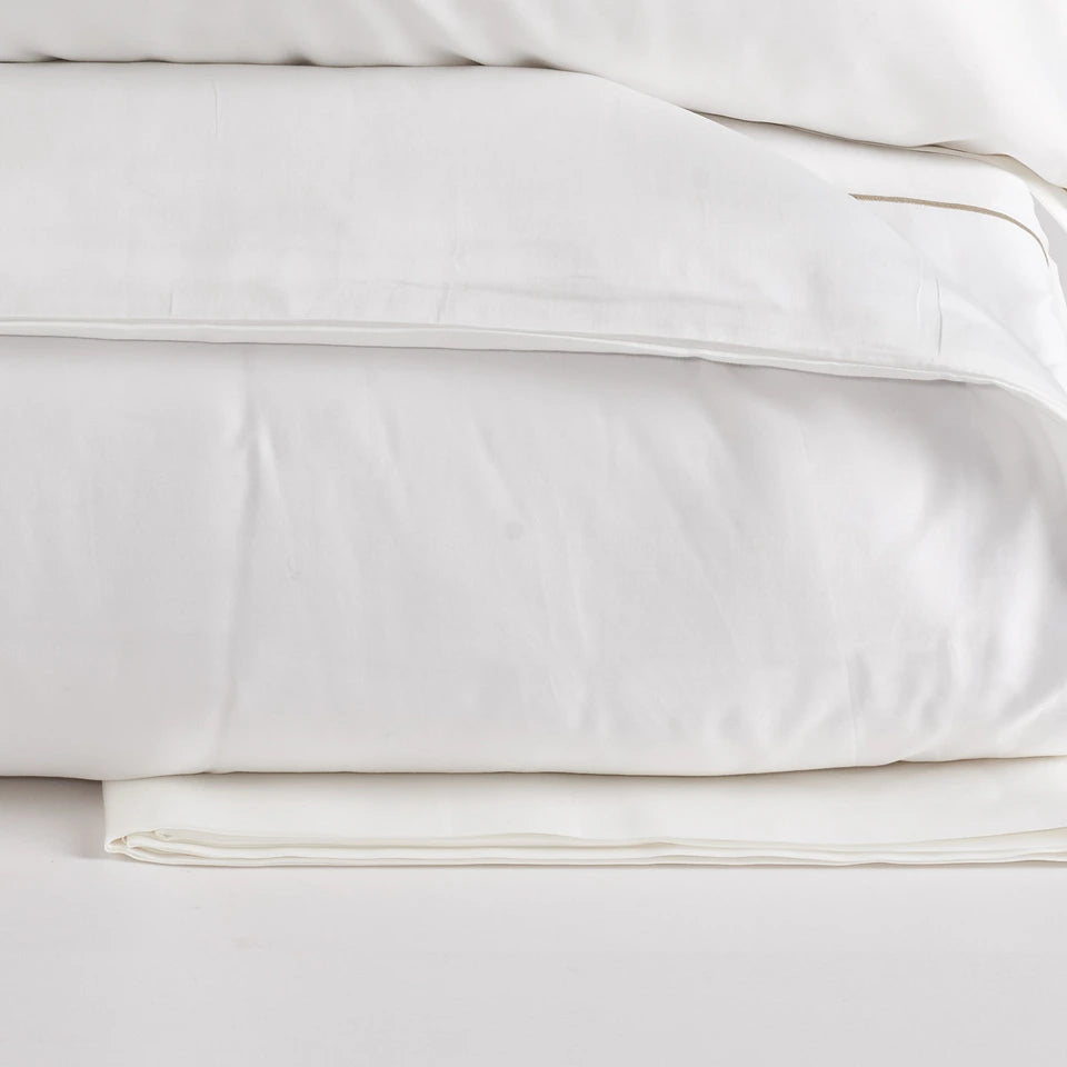 Completo Copripiumino Raso Luxury Matrimoniale 300 TC in Puro Cotone – Via Roma 60