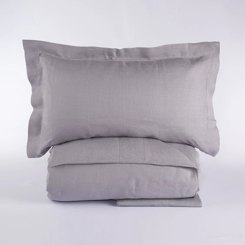 Completo Copripiumino Sharm Matrimoniale in 100% Lino Stone Wash – Via Roma 60