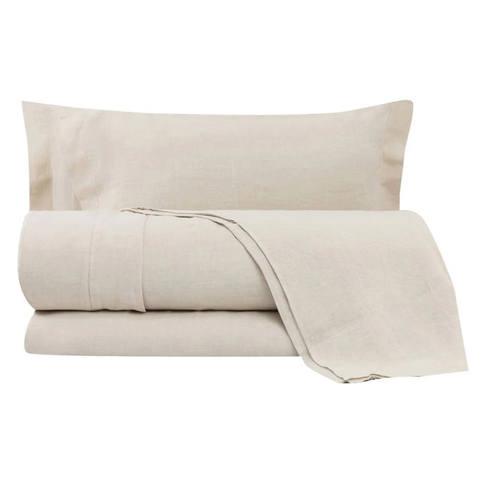 Completo Copripiumino Sharm Matrimoniale in 100% Lino Stone Wash – Via Roma 60
