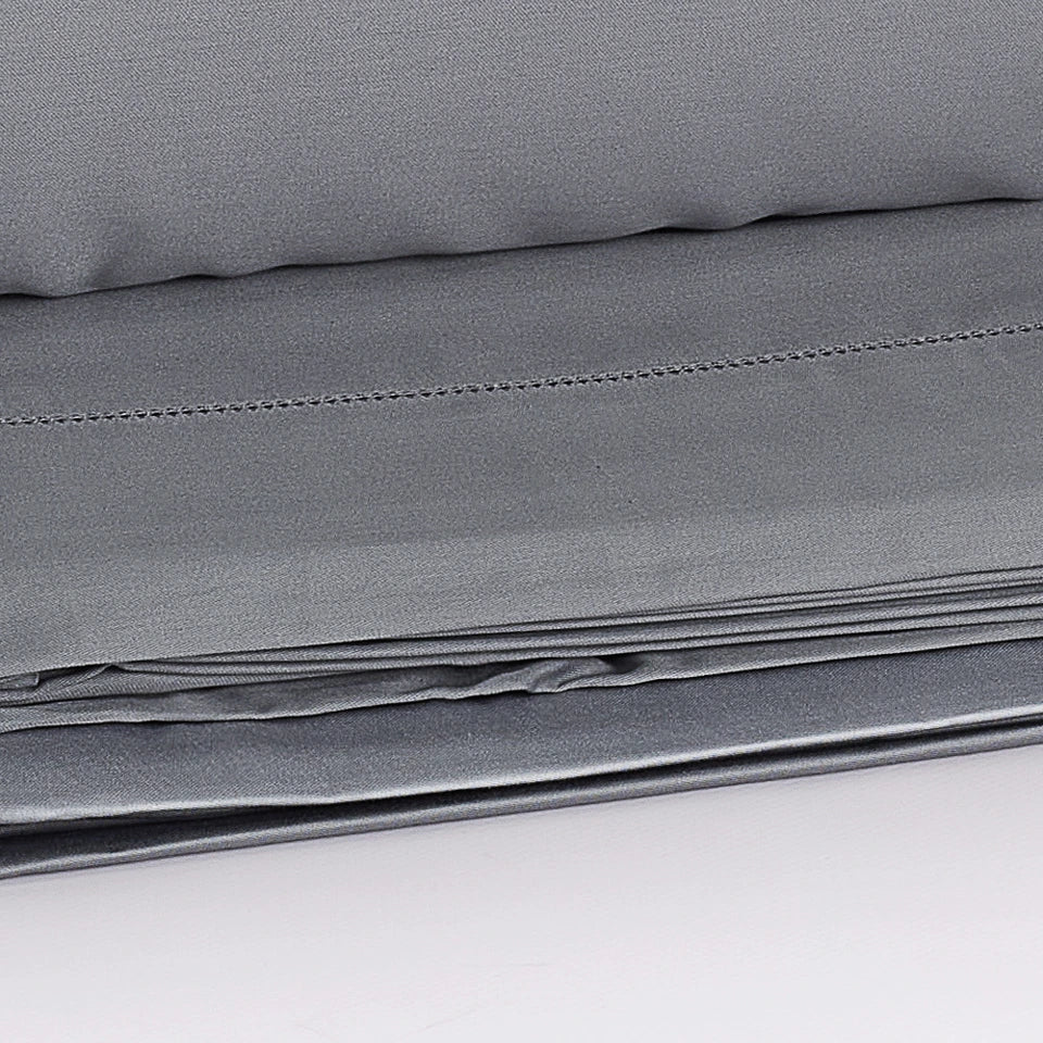 Completo Lenzuola Matrimoniale in Raso di Cotone Chantal – 200 Fili TC – Via Roma 60