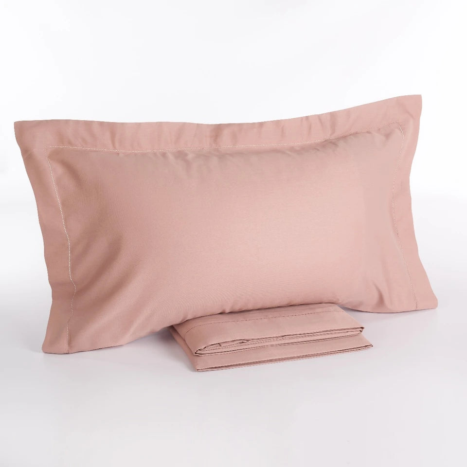 Completo Lenzuola Matrimoniale in Raso di Cotone Chantal – 200 Fili TC – Via Roma 60