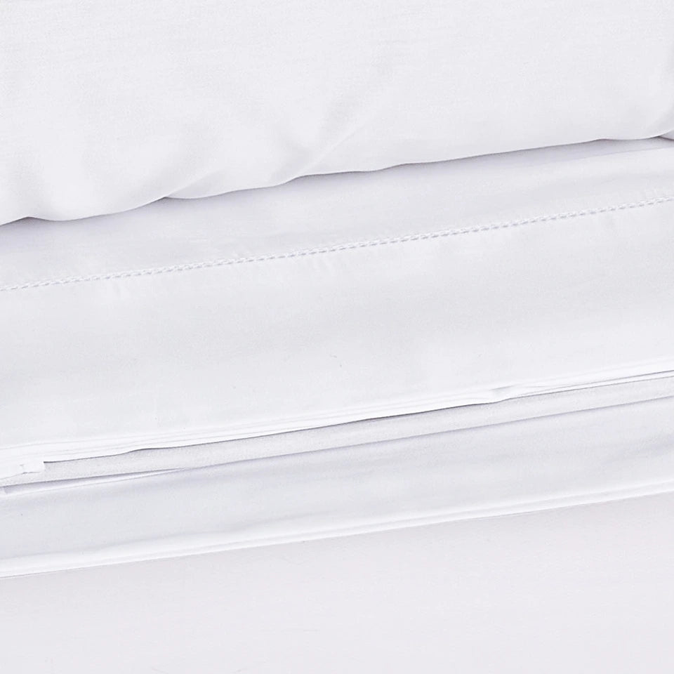 Completo Lenzuola Matrimoniale in Raso di Cotone Chantal – 200 Fili TC – Via Roma 60