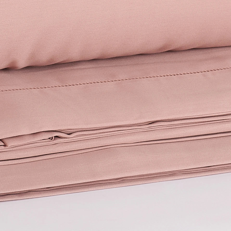 Completo Lenzuola Matrimoniale in Raso di Cotone Chantal – 200 Fili TC – Via Roma 60