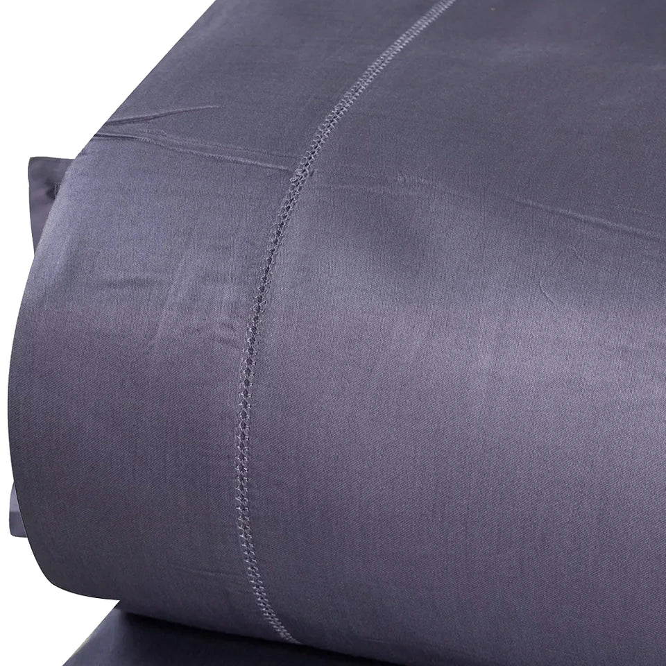 Completo Lenzuola Matrimoniale in Raso di Cotone Chantal – 200 Fili TC – Via Roma 60