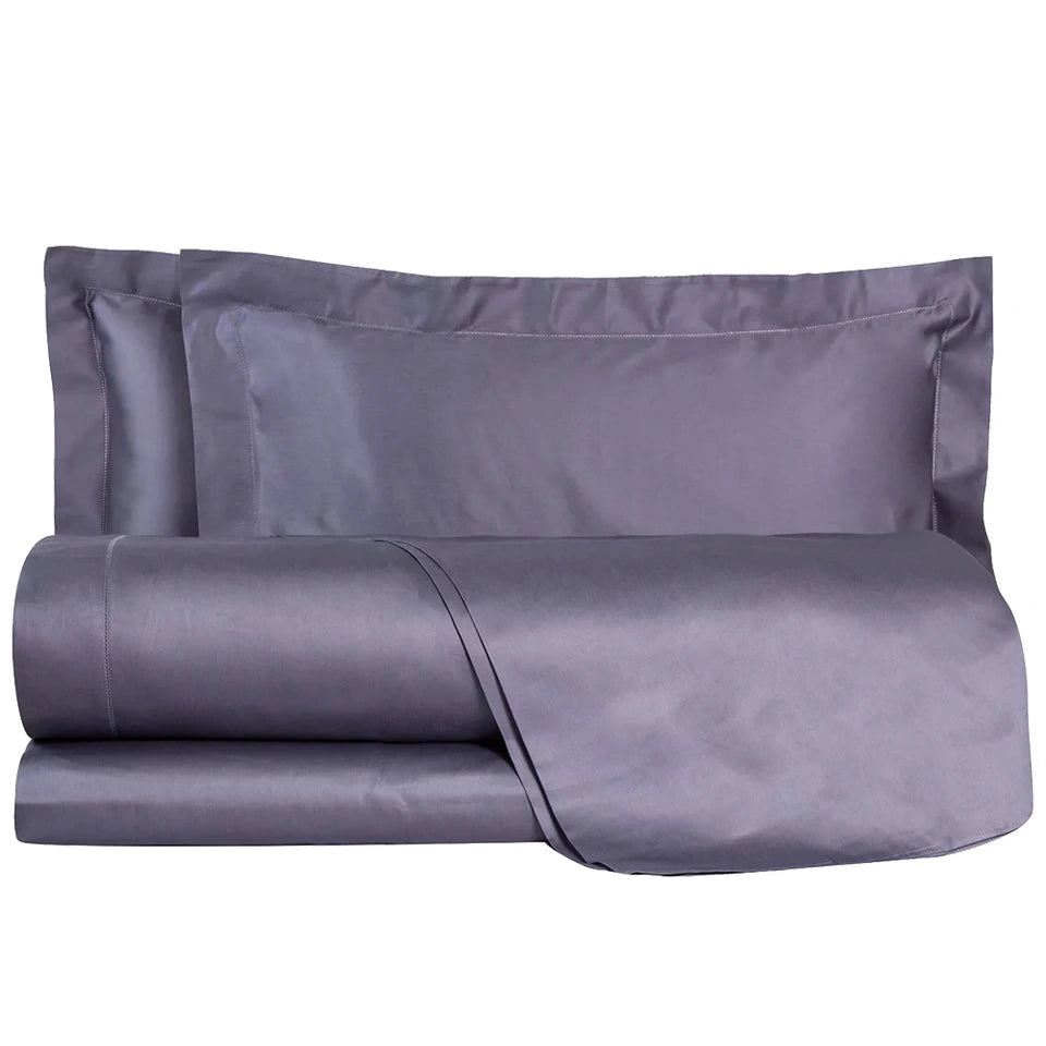 Completo Lenzuola Matrimoniale in Raso di Cotone Chantal – 200 Fili TC – Via Roma 60