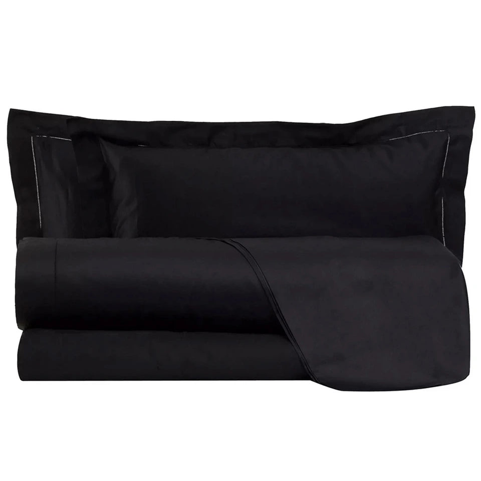 Completo Lenzuola Matrimoniale in Raso di Cotone Chantal – 200 Fili TC – Via Roma 60