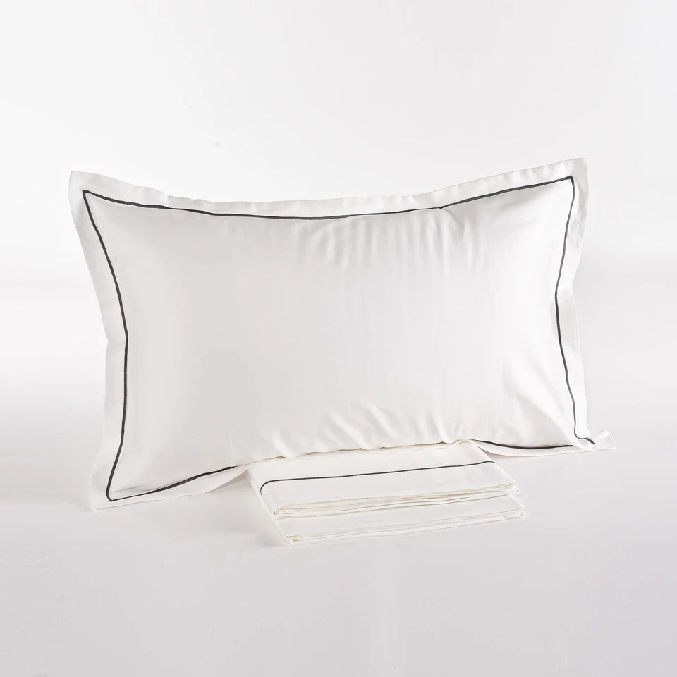 Completo Lenzuola Raso Luxury Matrimoniale 300 TC in Puro Cotone – Via Roma 60