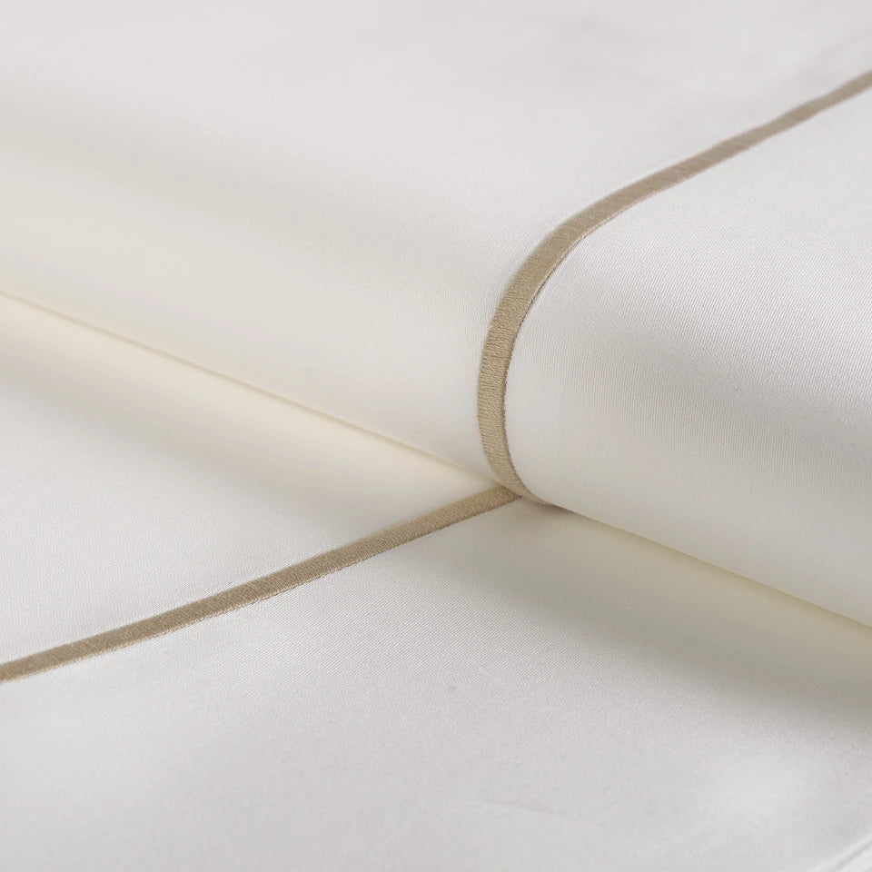 Completo Lenzuola Raso Luxury Matrimoniale 300 TC in Puro Cotone – Via Roma 60