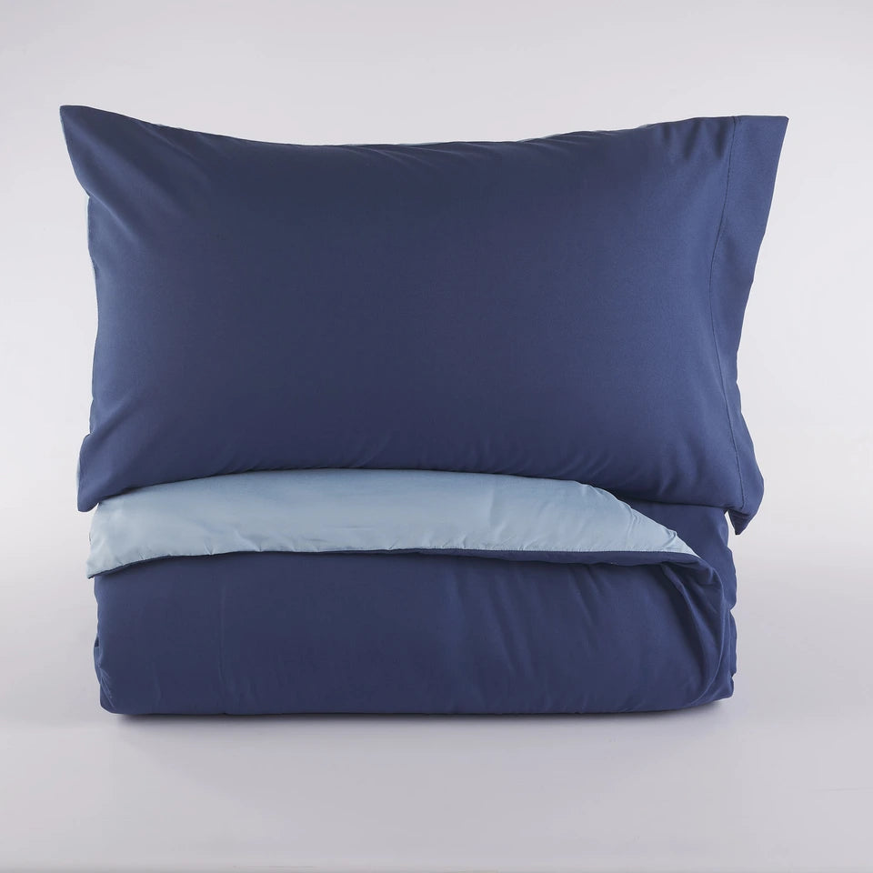 Parure Copripiumino No Stiro Tekno Time® – Tinta Unita Made in Italy - Maè