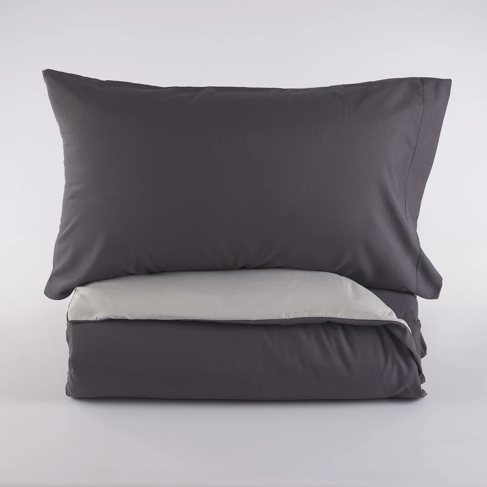 Parure Copripiumino No Stiro Tekno Time® – Tinta Unita Made in Italy - Maè