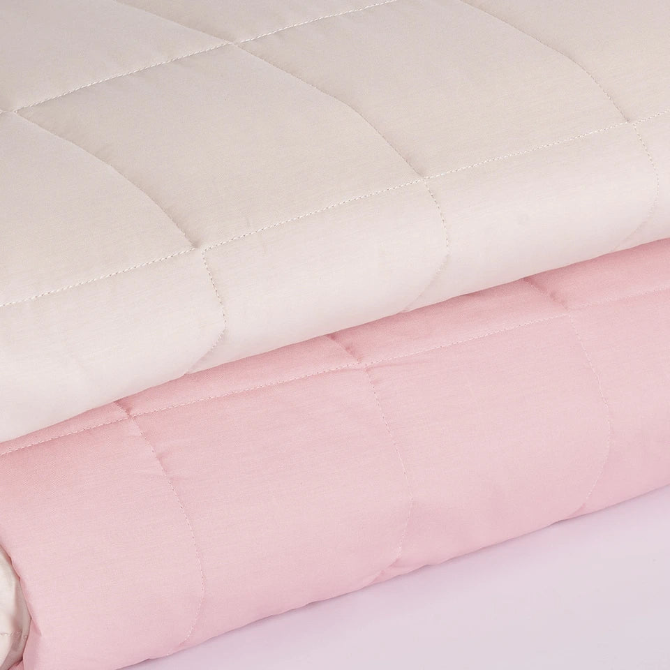 Trapuntino Quilt Double Colorado Tortora in Cotone Percalle – Maè by Via Roma 60