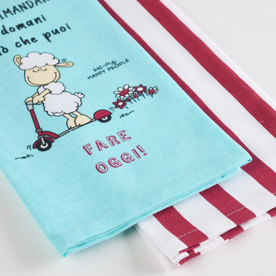 Coppia strofinacci Domani - Happy People