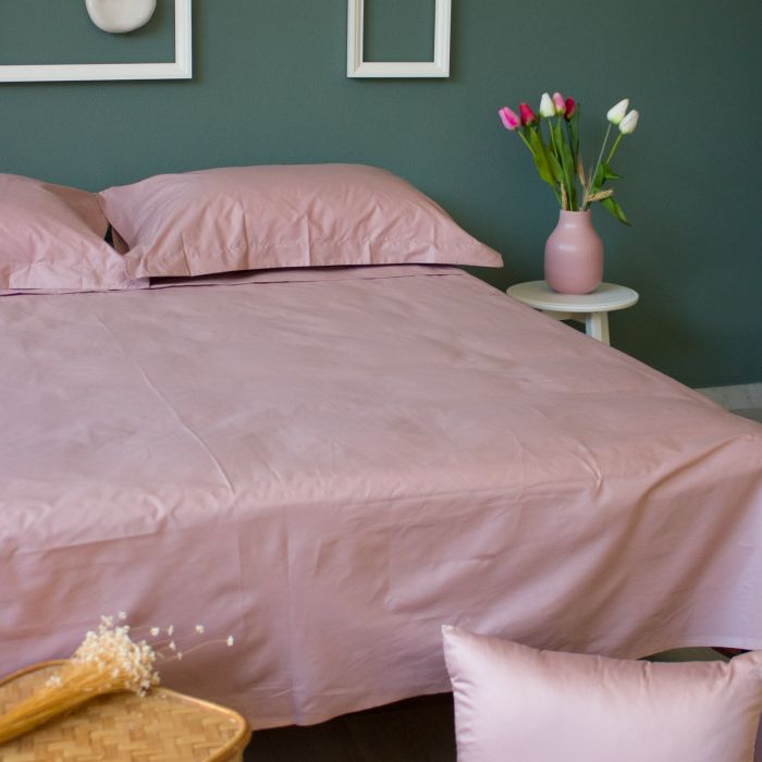 Completo Lenzuola Percalle 2 Posti 3 Volani by Mastri Cotonieri Home