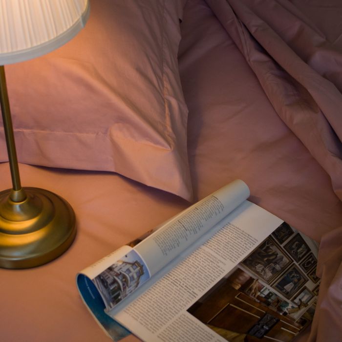 Completo Lenzuola Percalle 2 Posti 3 Volani by Mastri Cotonieri Home