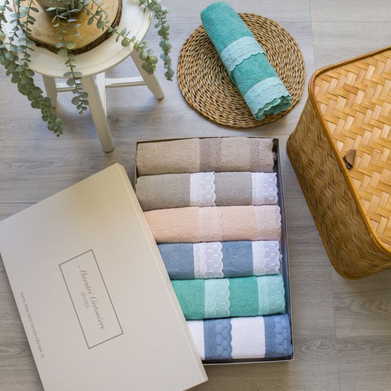 Set Asciugamani 6+6 CLOUD By Maestri Cotonieri