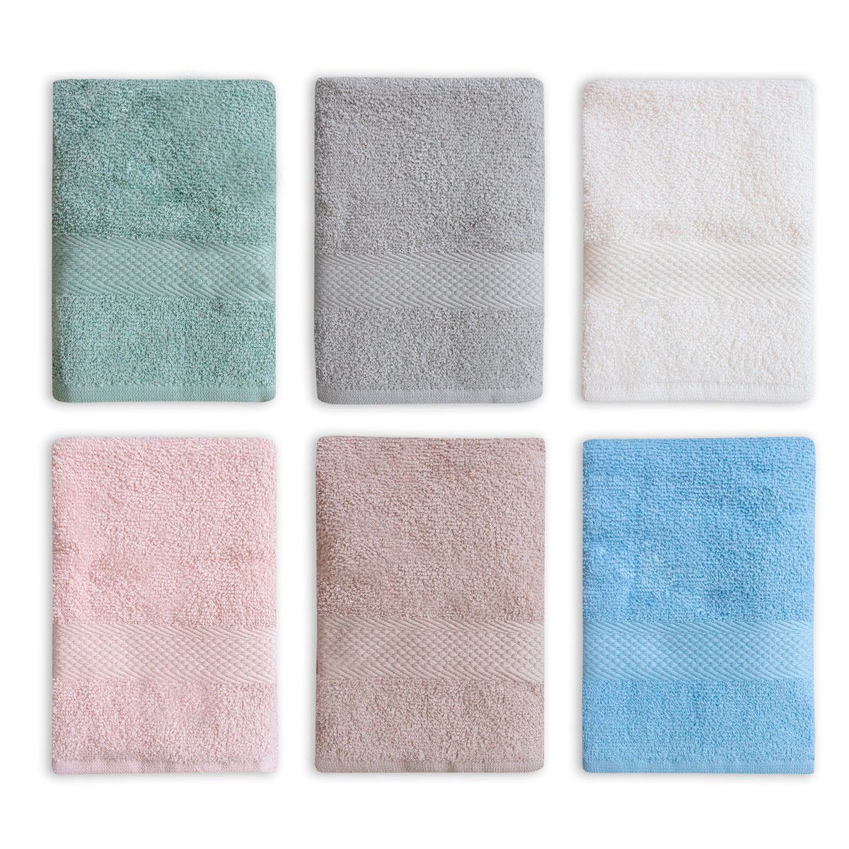 Set da 6 Ospiti Colorissima – Maestri Cotonieri Home (39x57 cm) – Colori Chiari, Medi, Scuri