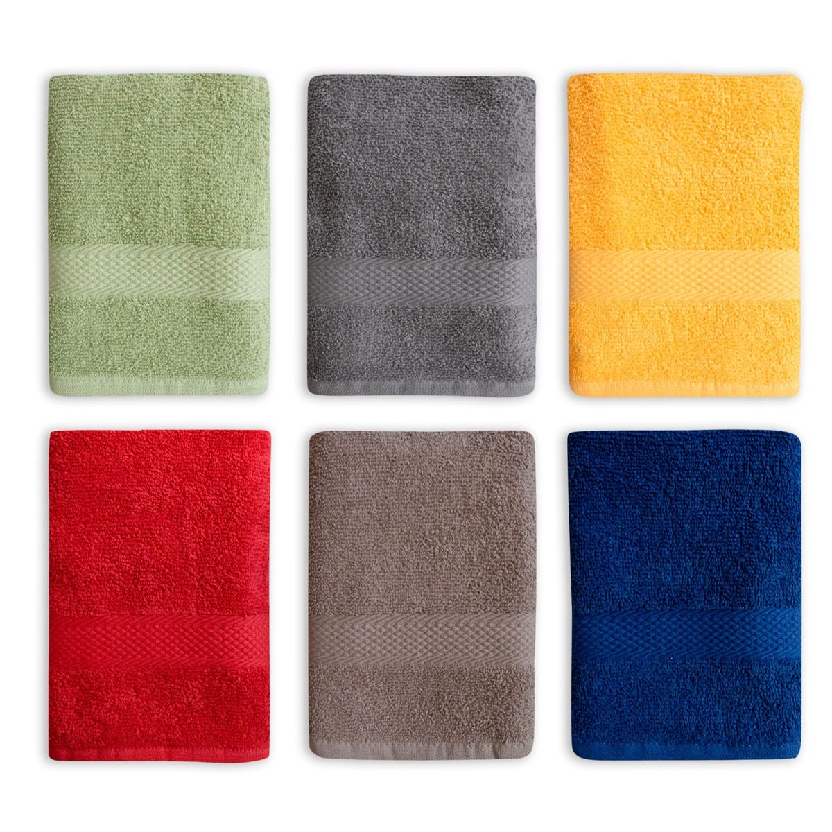 Set da 6 Ospiti Colorissima – Maestri Cotonieri Home (39x57 cm) – Colori Chiari, Medi, Scuri