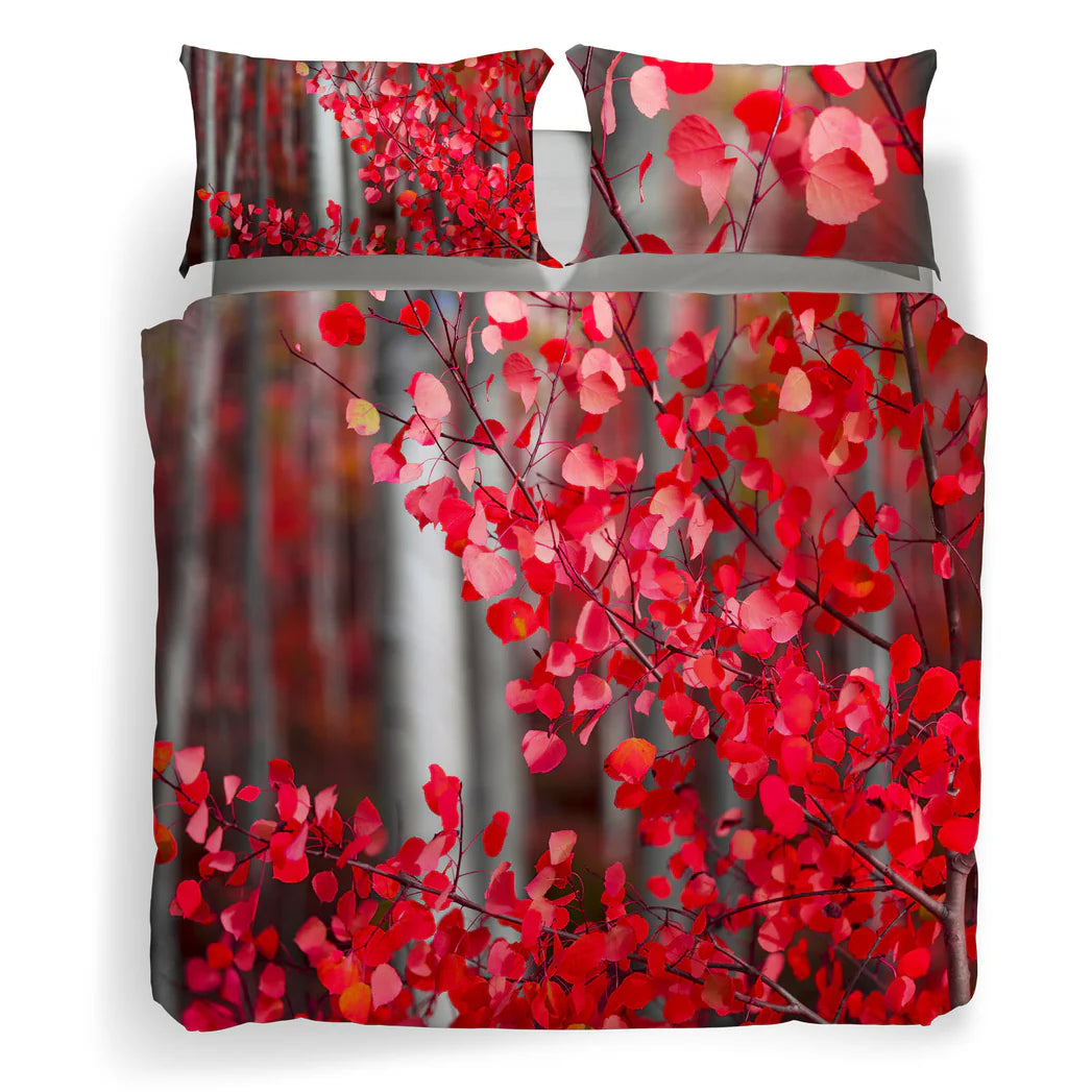 Completo Copripiumino Snow Autumn Passion Sogni di Viaggio Caleffi – Matrimoniale Cotone