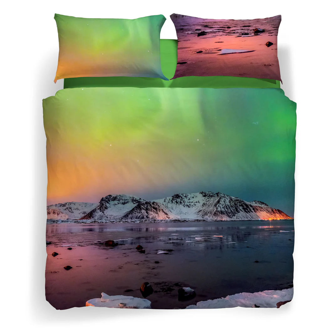 Completo Copripiumino Northern Lights Sogni di Viaggio Caleffi – Matrimoniale Cotone
