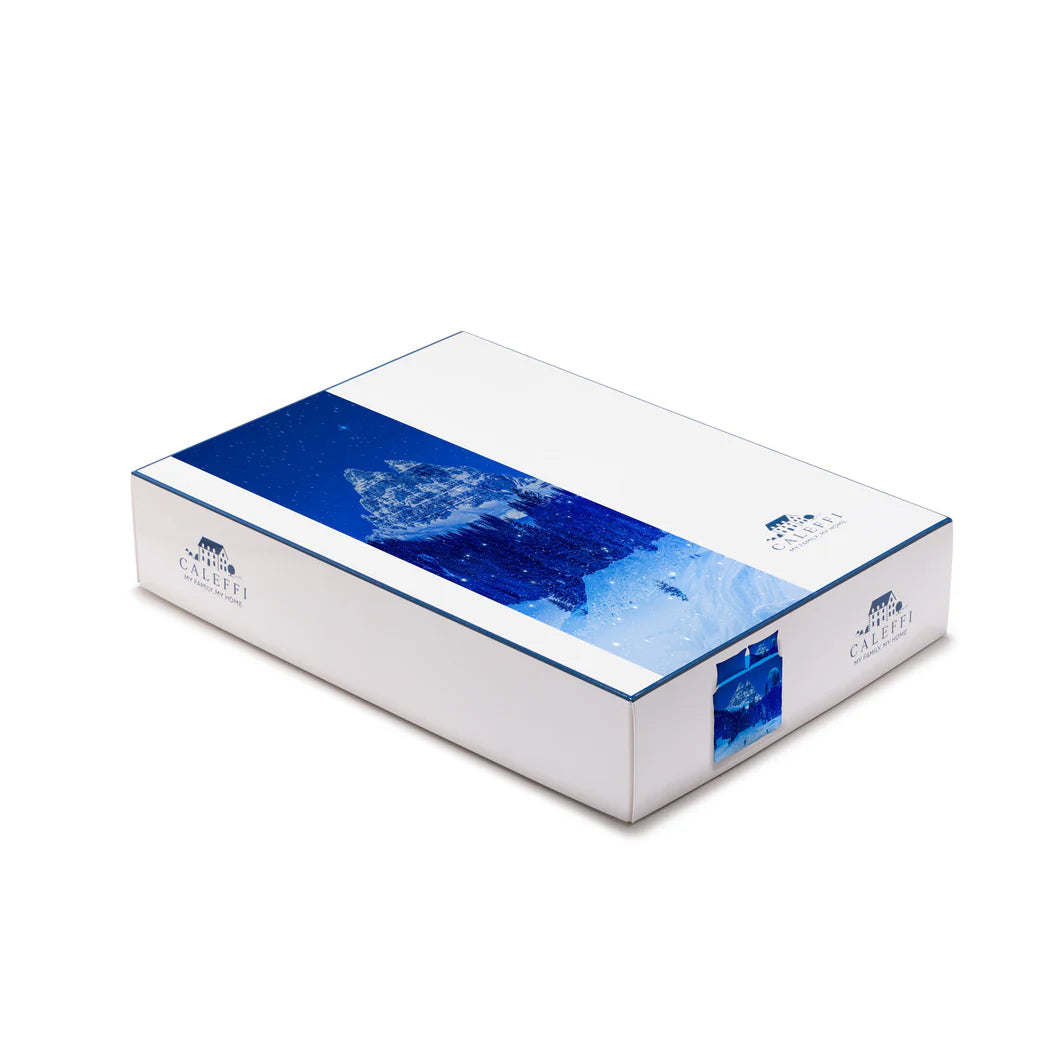 Completo Copripiumino Snow In The Blue Night Sogni di Viaggio Caleffi – Matrimoniale Cotone