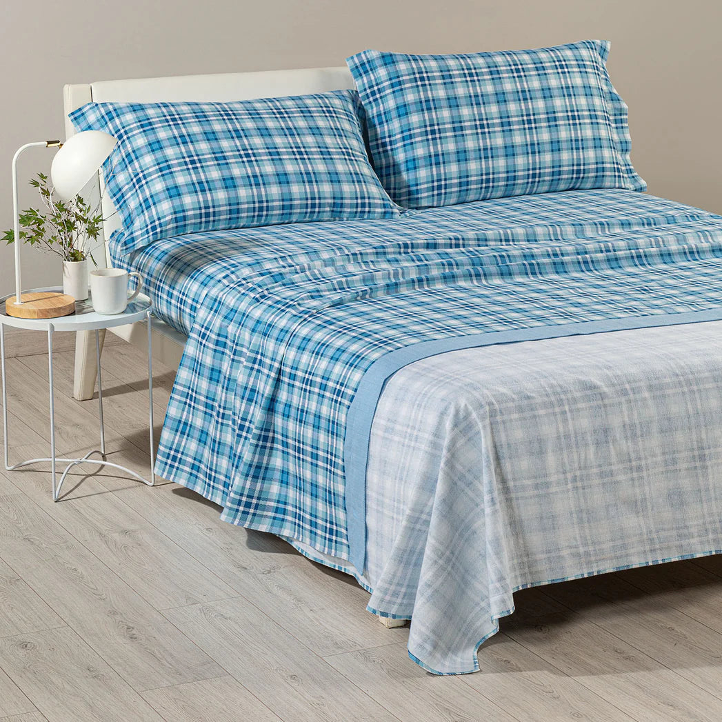 Completo Lenzuola CLUB HOUSE in Flanella Matrimoniale – Caleffi