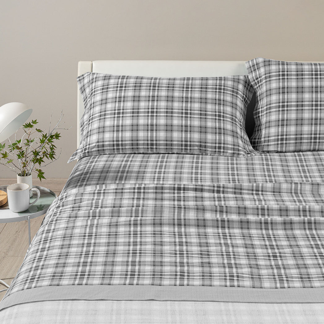 Completo Lenzuola CLUB HOUSE in Flanella Matrimoniale – Caleffi