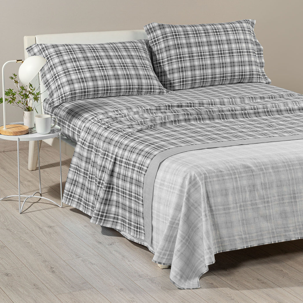 Completo Lenzuola CLUB HOUSE in Flanella Matrimoniale – Caleffi