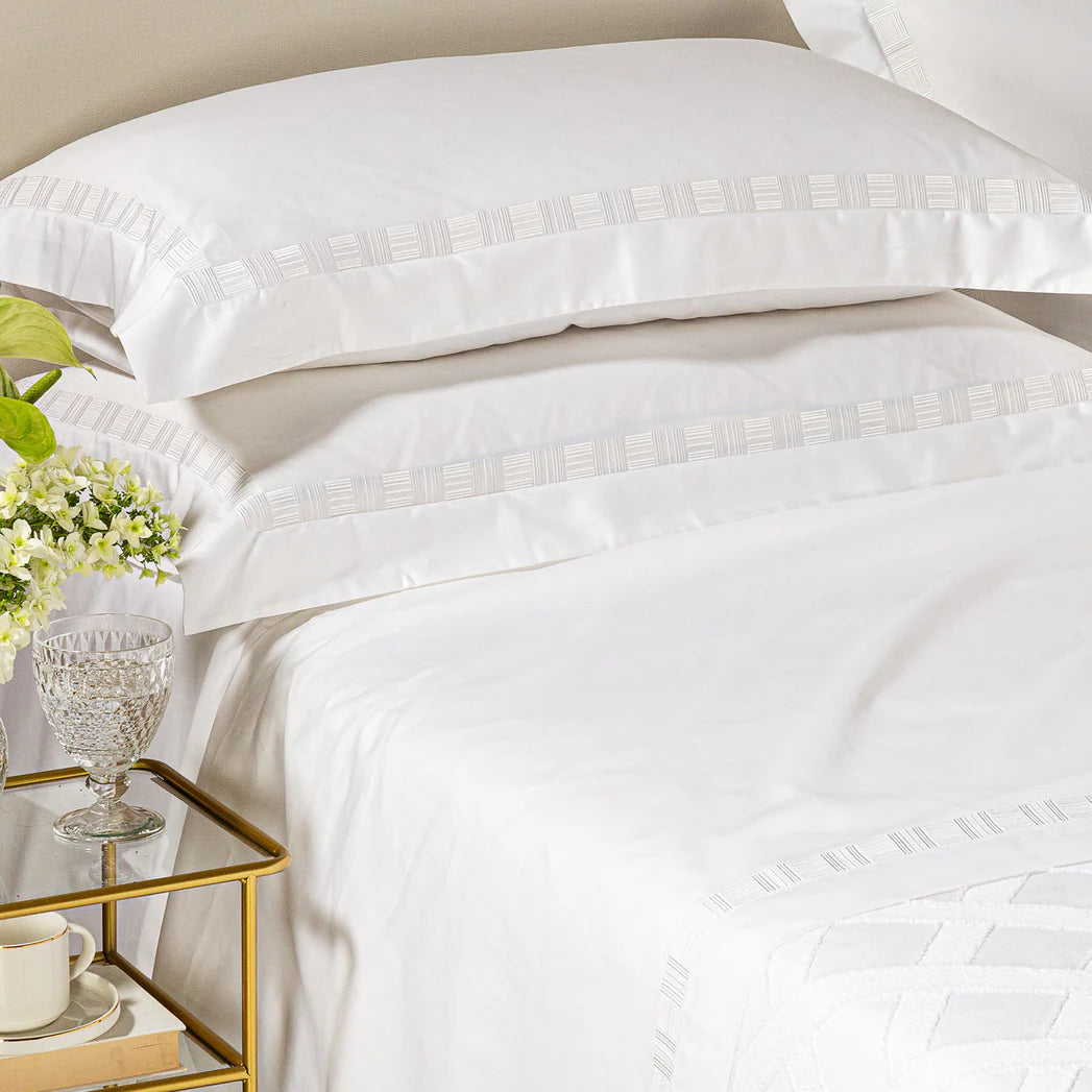 Completo Lenzuola In Percalle Dama - Caleffi