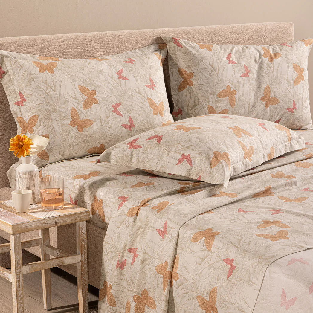 Completo Lenzuola In Cotone Marisol Matrimoniale by Caleffi